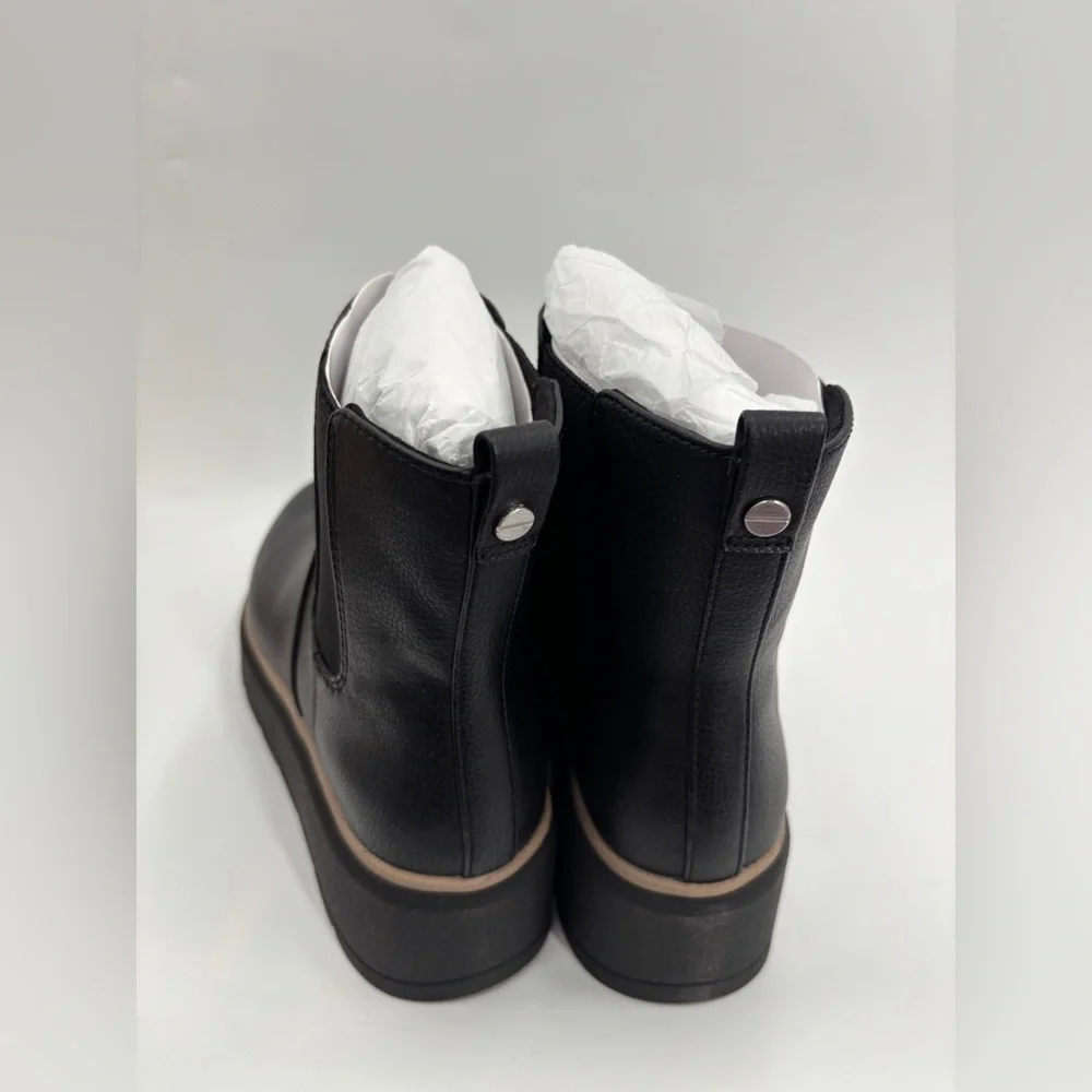 Dr. Scholl's Nice Day Max Chelsea Platform Boots Black Pebbled - Picture 6 of 7